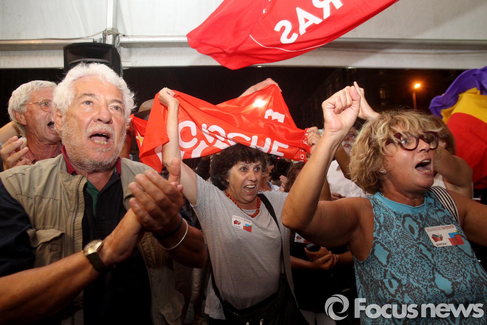 ▲ 지난해 9월 그리스 시리자당의 1위가 확실시되자 지지자들이 환호성을 지르고 있다. 사진=포커스뉴스