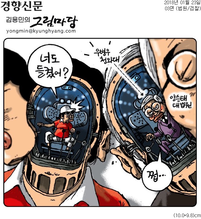 ▲ 23일자 경향신문 만평