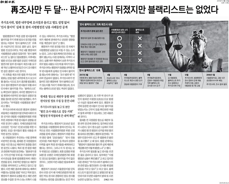 ▲ 23일자 조선일보 12면 기사