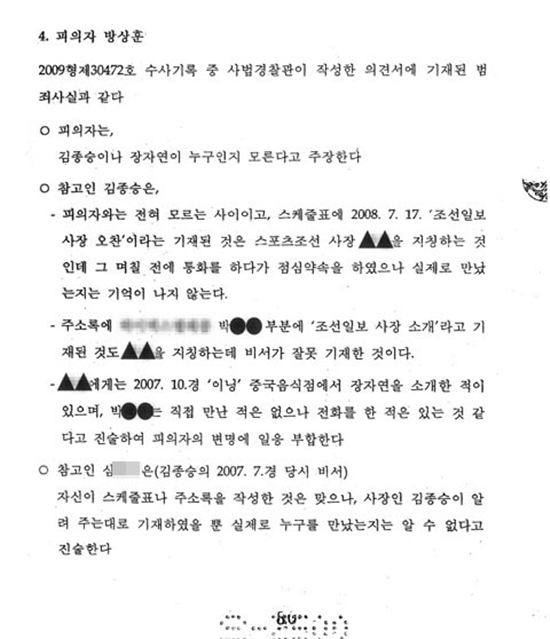 ▲ 2009년 8월 수원지검 성남지청은 장자연 사건 관련 조선일보 방상훈 대표를 피의자로 조사한 후 불기소 결정을 내렸다.