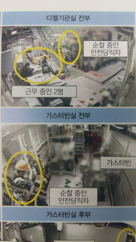 ▲ 천안함 후타실 CCTV 녹화장면에 등장하는 안전당직자 고 박성균 하사. 사진=천안함 피격사건 합동조사결과 보고서