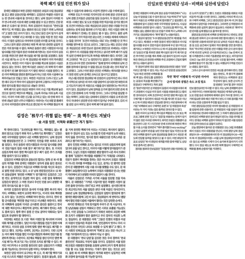▲ 왼쪽 위에서부터 시계방향으로 조선, 중앙, 동아일보 사설
