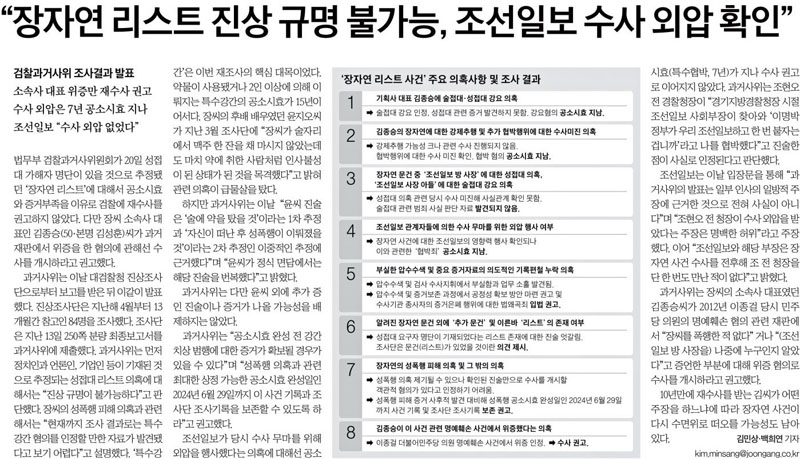▲ 21일자 중앙일보 10면.