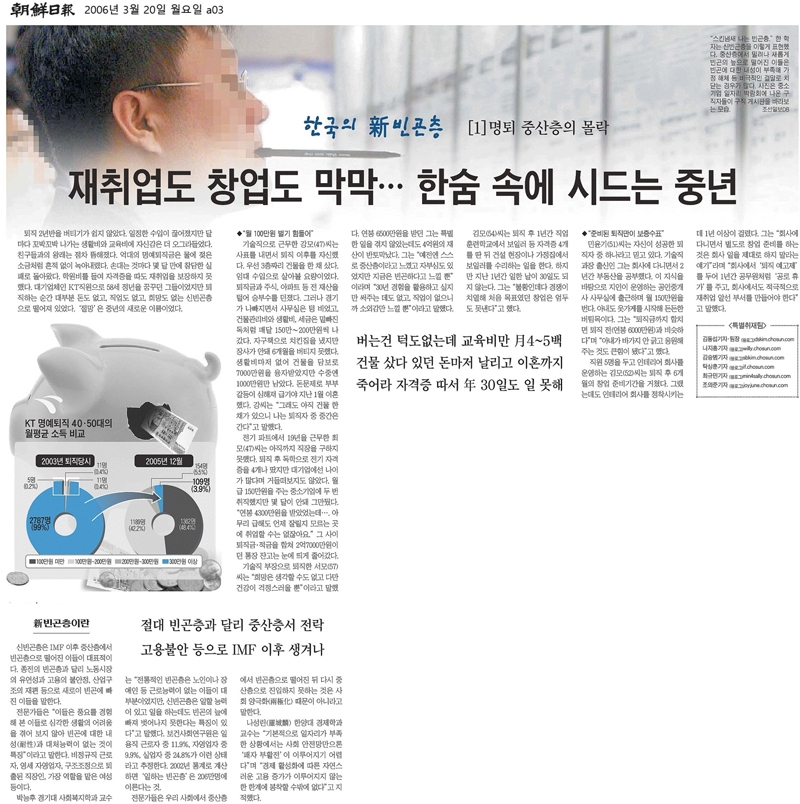 ▲ 조선일보 2006년 3월20일자