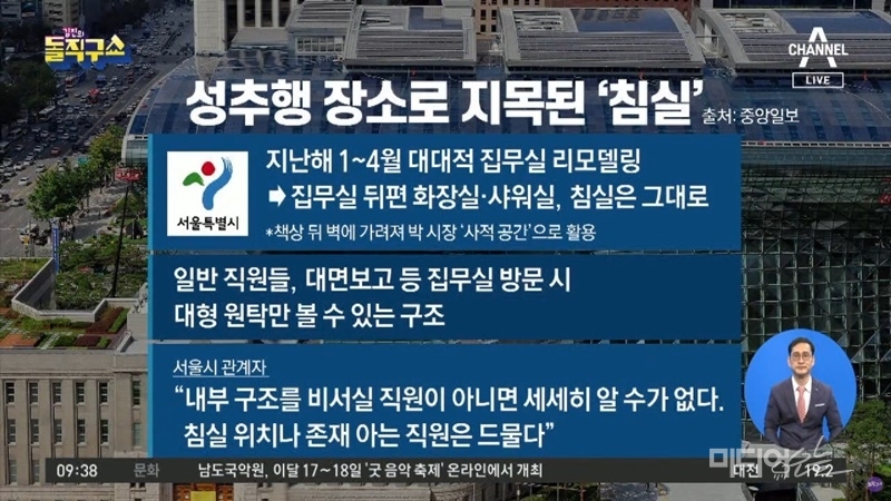 ▲지난 7월14일 방송된 채널A ‘김진의 돌직구 쇼’ 방송화면 갈무리.