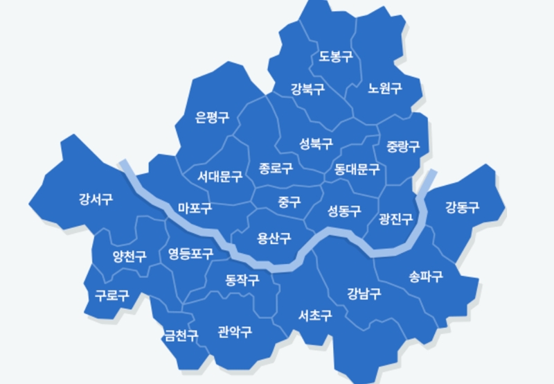 ▲ 서울 25개구 지도. 사진=서울시