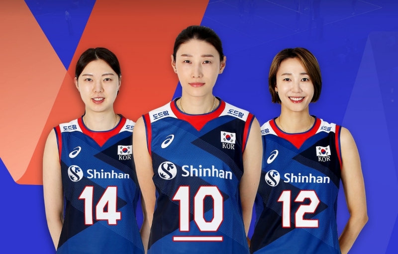 ▲'2021 FIVB 여자 발리볼 네이션스 리그'에 참전하는 대한민국 국가대표 선수들. 사진=쿠팡플레이