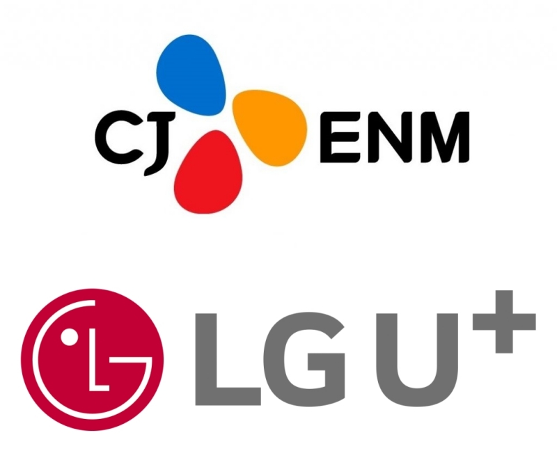 ▲CJ ENM(위)과 LG유플러스(아래) CI