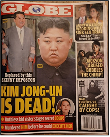 ▲ 10월24일, 미국 타블로이드 잡지 ‘글로브’ 표지를 보도한 한국경제