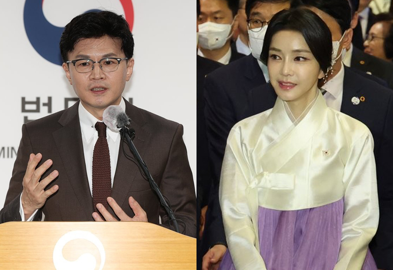 ▲ 한동훈 법무부 장관(왼쪽)과 김건희 여사. ⓒ 연합뉴스