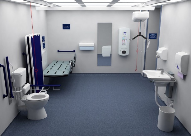 ▲ changing places toilet (공간을 변화시키는 화장실). 사진=파미스 Pamis (영국)