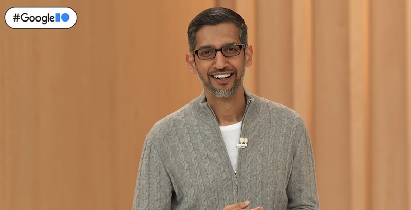 ▲ 순다르 피차이 구글 CEO. 지난 10일 구글I/O 영상 갈무리