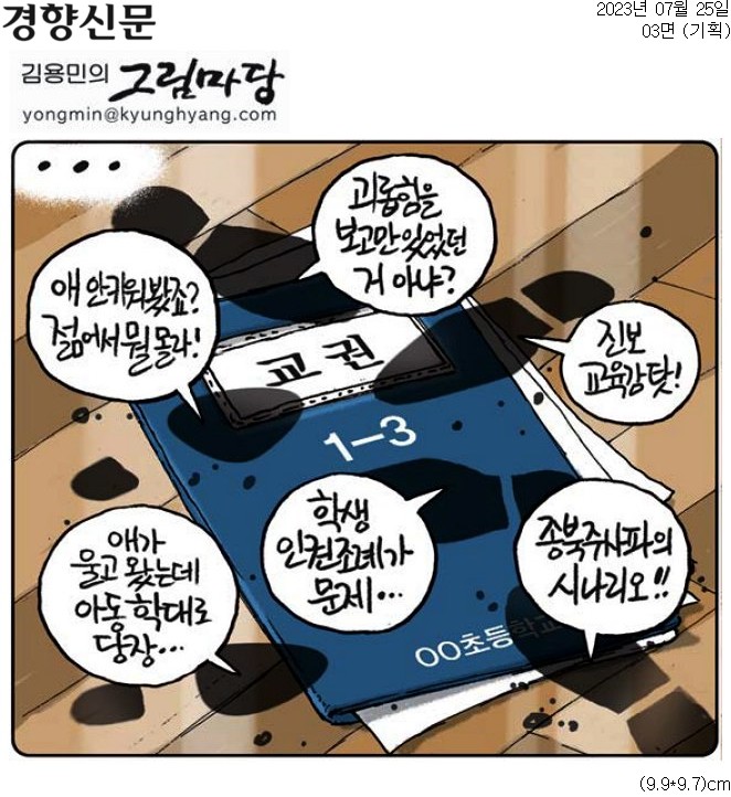 ▲ 25일자 경향신문 만평