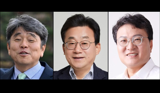 ▲ 왼쪽부터 박록삼, 박종현, 최권일 한국기자협회장 후보. 출처=한국기자협회