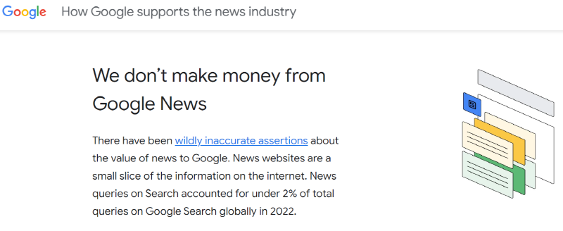 ▲ 구글 블로그 '구글이 저널리즘과 뉴스 산업을 지원하는 방법' 글 갈무리.