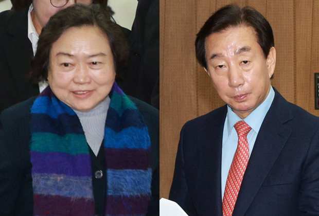 ▲ 인재근 민주당 의원(왼쪽)과 김성태 전 의원. ⓒ 연합뉴스