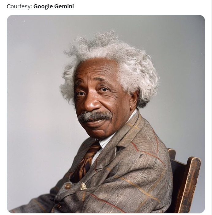 ▲ 구글 제미나이가 생성한 흑인 아인슈타인