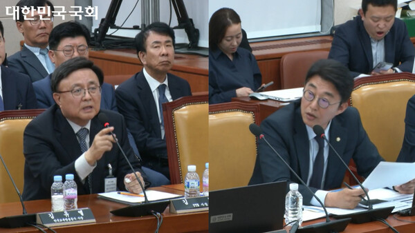 ▲김백 YTN 사장이 노종면 더불어민주당 의원 질의에 답변하고 있다. 국회영상회의록