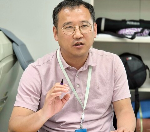 ▲전준형 언론노조 YTN지부장이 지난 5월29일 미디어오늘과 인터뷰하고 있다. 사진=김예리 기자