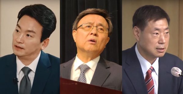 ▲(왼쪽부터) 박장범 KBS 사장, 김백 YTN 사장, 황대일 연합뉴스 사장. 사진=미디어오늘 자료사진 및 각 방송사 유튜브