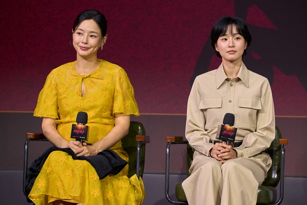 ▲ 지난 18일 서울 마포구 호텔 나루 서울 엠갤러리에서 열린 넷플릭스 시리즈 ‘애마’ 제작발표회 현장. 사진=넷플릭스 제공.