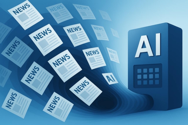 ▲챗GPT를 이용해 생성한 AI와 뉴스 관련 이미지. 