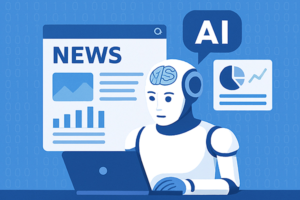 ▲ 생성형 AI(코파일럿)으로 만든 뉴스 분석 인공지능 사진.