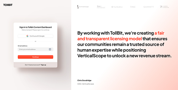 ▲ 톨빗(TollBit) 홈페이지 갈무리