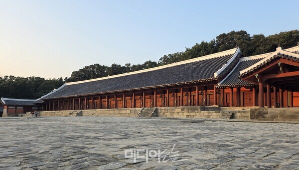 ▲ 종묘 정전 모습. 사진=미디어오늘.